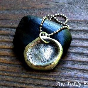 Custom Fingerprint Pendant Necklace In Pewter