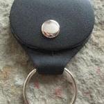 Leather Guitar Pick Case Keychain