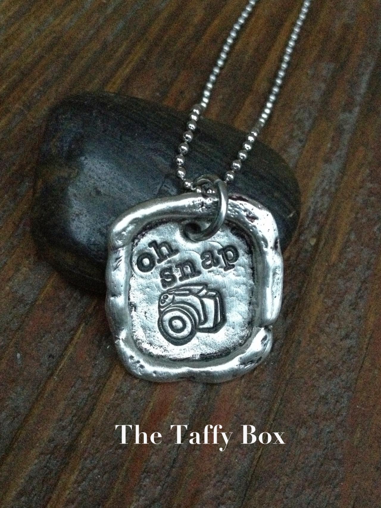 Photography Necklace - Hand Stamped